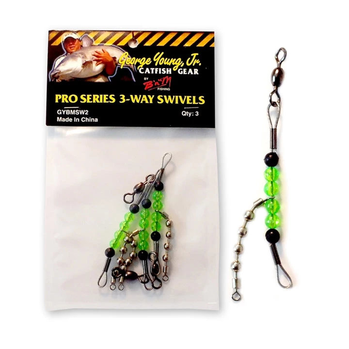 B'n'M Pole Company Catfish Gear Pro Series 3-Way Swivels 1 B'n'M Pole Company Catfish Gear Pro Series 3-Way Swivels