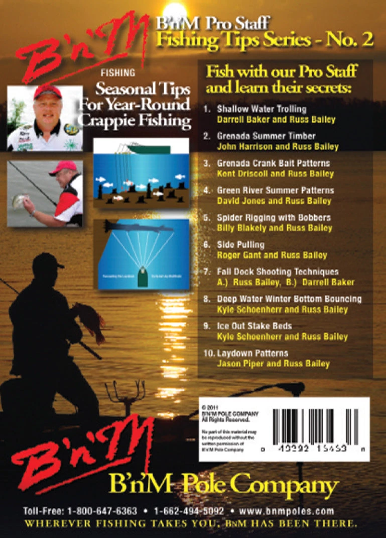 B'n'M Pole Company DVDs AnyTime, AnyPlace, In Any Water Crappie! - Number Two! 2 B'n'M Pole Company DVDs AnyTime, AnyPlace, In Any Water Crappie! - Number Two!