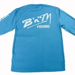 B'n'M Pole Company Apparel B'n'M Fishing Blue Dry Fit Long Sleeve