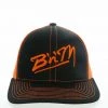B'n'M Pole Company Neon Orange/Black Mesh Hat