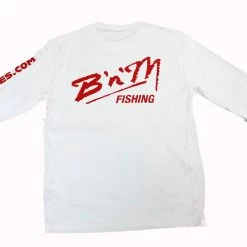 B'n'M Pole Company B'n'M Fishing White Dry Fit Long Sleeve